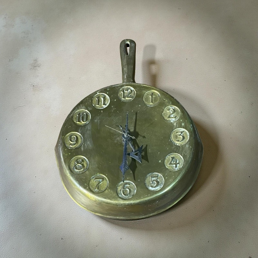 Unique brass Clock‎ Wall Decor Rustic Farmhouse Kitchen country